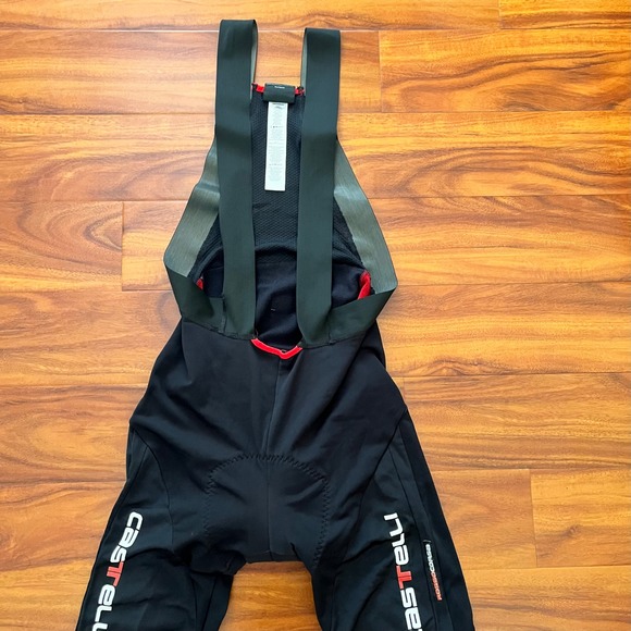 Castelli Rosso Corsa Cycling Bib Tights Mens XL Black Progetto X2 Air Chamois - Picture 2 of 12